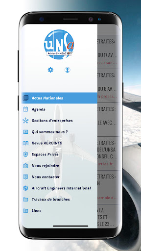 Android application UNSA Aérien screenshort