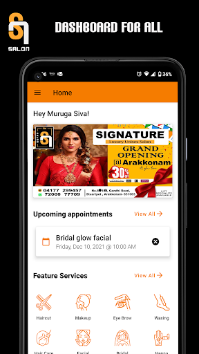 Android application S7 Signature Salon (Unisex) screenshort