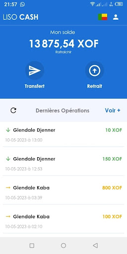 Android application Lisocash screenshort
