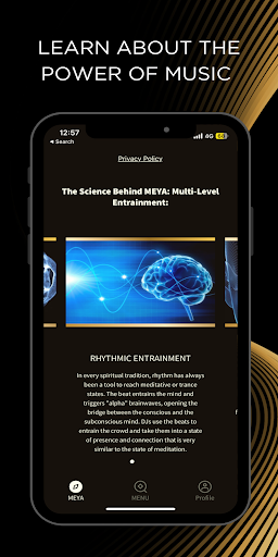 Screenshot of MEYA: Transform with Music