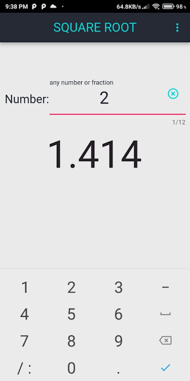 Fraction Square Root Calculato - 1.0.10 - (Android)