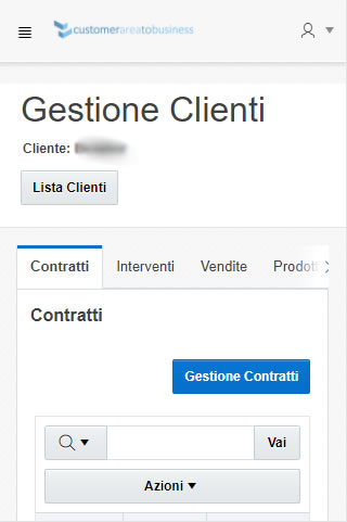 CustomerAreaToBusiness Mobile Screen 2