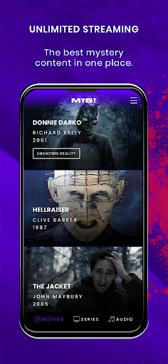 Android application MYST: Streaming Player App for screenshort