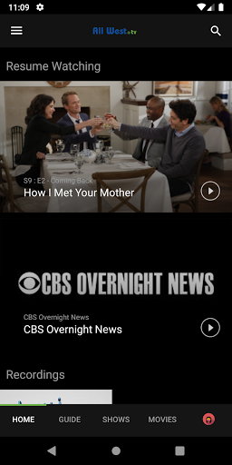 Android application All West.tv screenshort