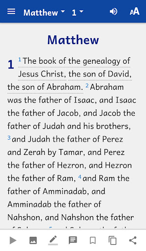 Screenshot of ESV Audio Bible