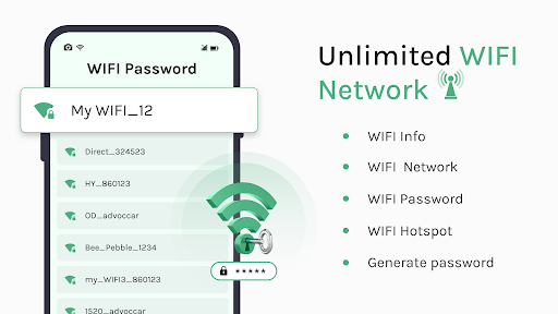 Android application WiFi Password & WiFi Hotspot screenshort