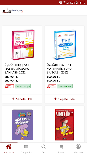 Android application ÖKM Kitap screenshort
