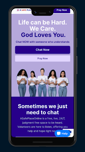 Android application aSafePlaceOnline screenshort