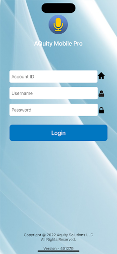 Android application AQuity Mobile Pro screenshort