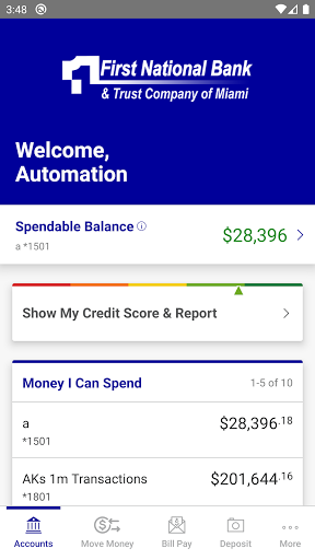 The First National Bank & Trus Screen 3