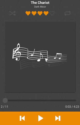 Android application mMusic Skin Flat Orange screenshort