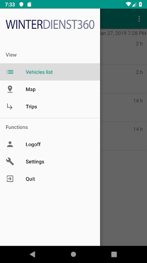 Android application Winterdienst360 screenshort