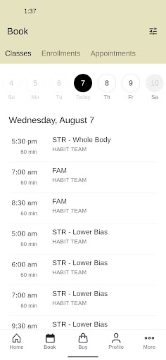HABIT Training Screen 2