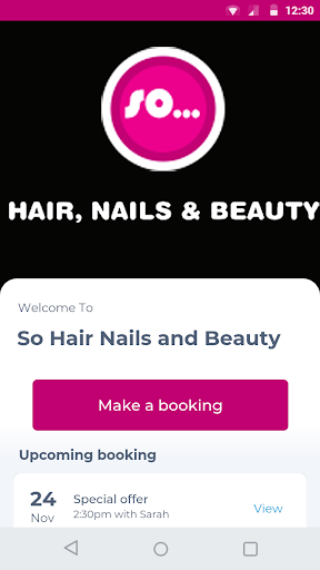 Android application So Hair Nails and Beauty screenshort