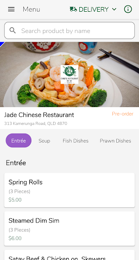 Android application Jade Chinese Restaurant screenshort