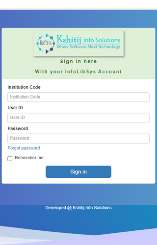 InfoLibSys Screen 2