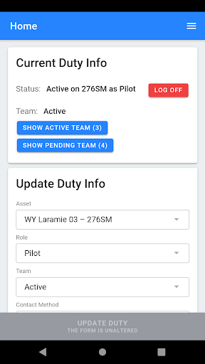 Android application FVCrew screenshort
