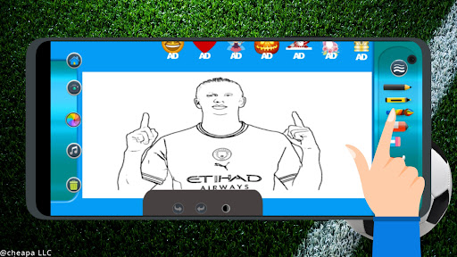 Erling Haaland Coloring Screen 3