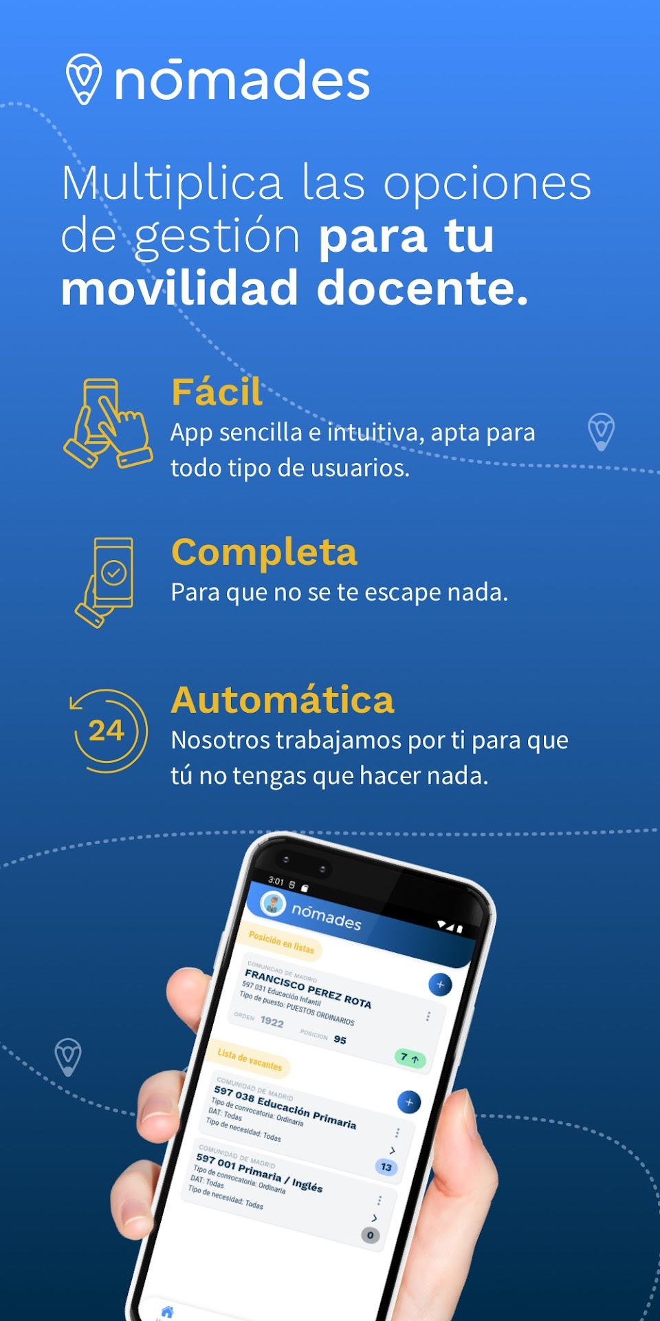 Nómades App: movilidad docente screenshot n.6