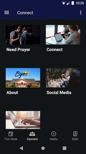 Byne Baptist Church App Screen 2