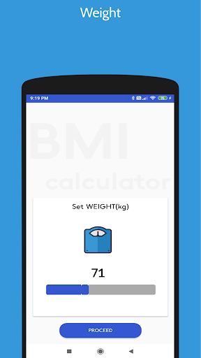 Android application MyBMI - BMI Calculator screenshort