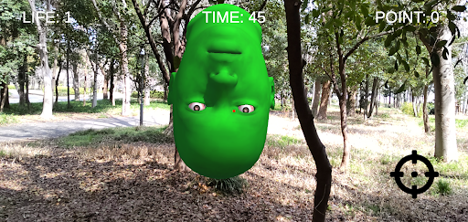 Face shooting game - horror