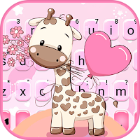 Тема для клавиатуры Lovely Baby Giraffe