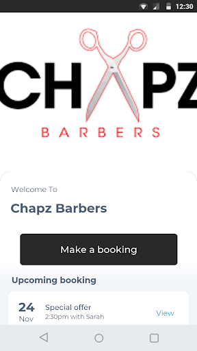 Android application Chapz Barbers screenshort
