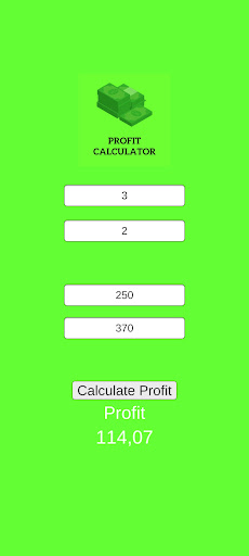 Android application Profit Calculator screenshort