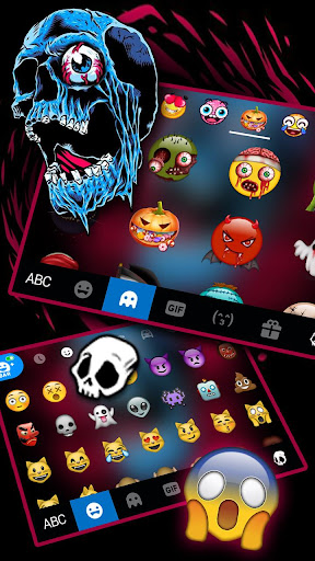 Scary Skull Graffiti Keyboard Screen 3