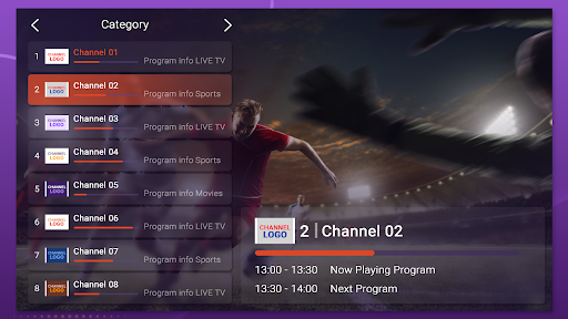 Purple Launcher - IPTV Player Screen 2