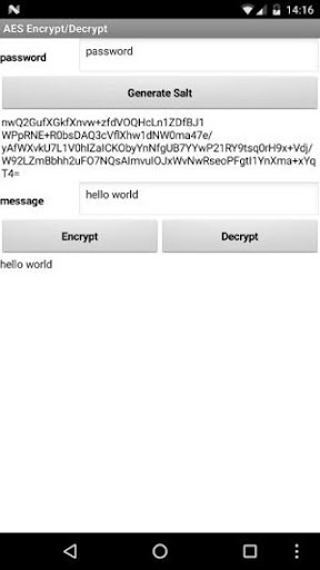 Android application AES Extension screenshort