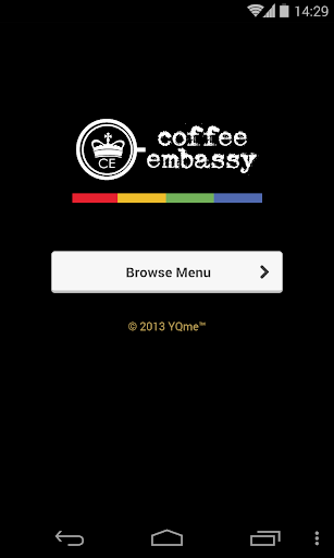 Android application Coffee Embassy screenshort