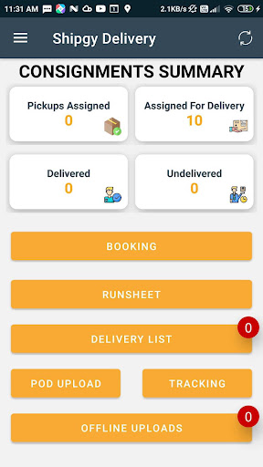 Shipgy Delivery Screen 2