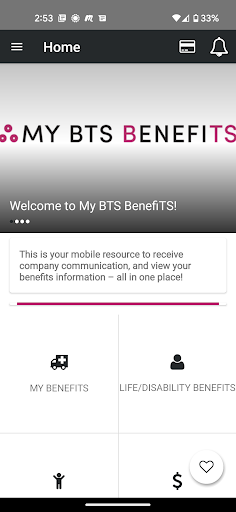 Android application My BTS BenefiTS screenshort