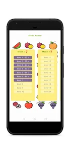 matching fruits memory game