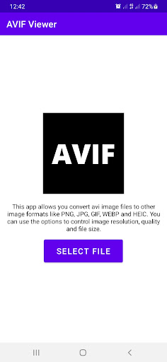 Android application Avif Image Viewer & Converter screenshort