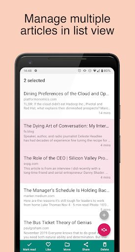 Accele-Reader for Instapaper Screen 3