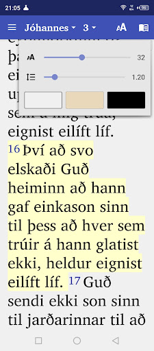 Android application Icelandic with English screenshort