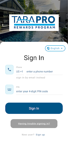 Android application Tara Pro Rewards screenshort