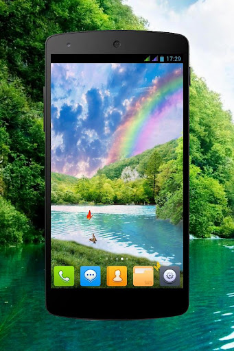 Forest Waterfall Wallpaper Screen 2