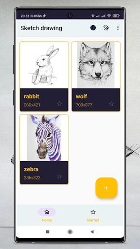 Android application Sketch drawing screenshort