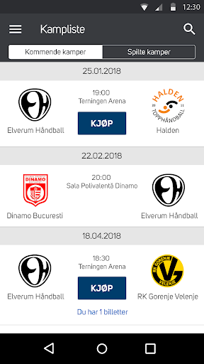 Elverum Håndball Screen 2