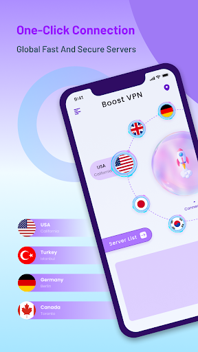 Android application Boost VPN: Global, Private VPN screenshort