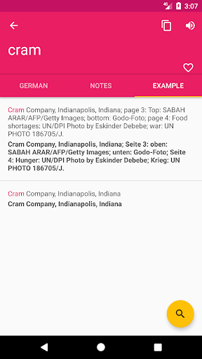 German Swahili Dictionary Screen 3