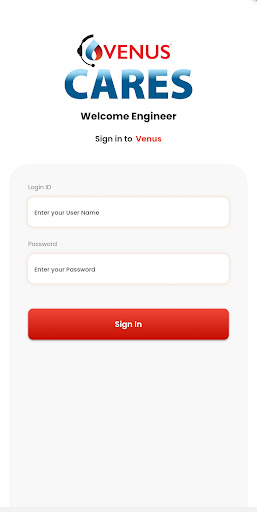Android application Venus Service Engineer screenshort