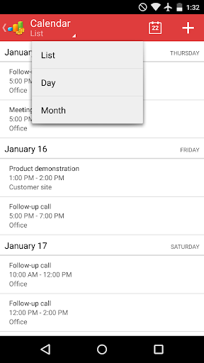 Oracle CRM On Demand Mobile Screen 2