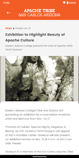 San Carlos Apache Tribe Screen 3