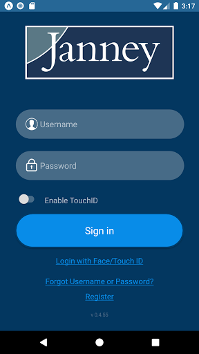 Android application MyJanney: Online Access screenshort