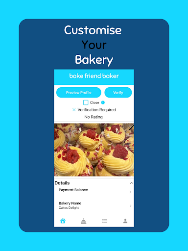 Android application Bake Friend Baker screenshort
